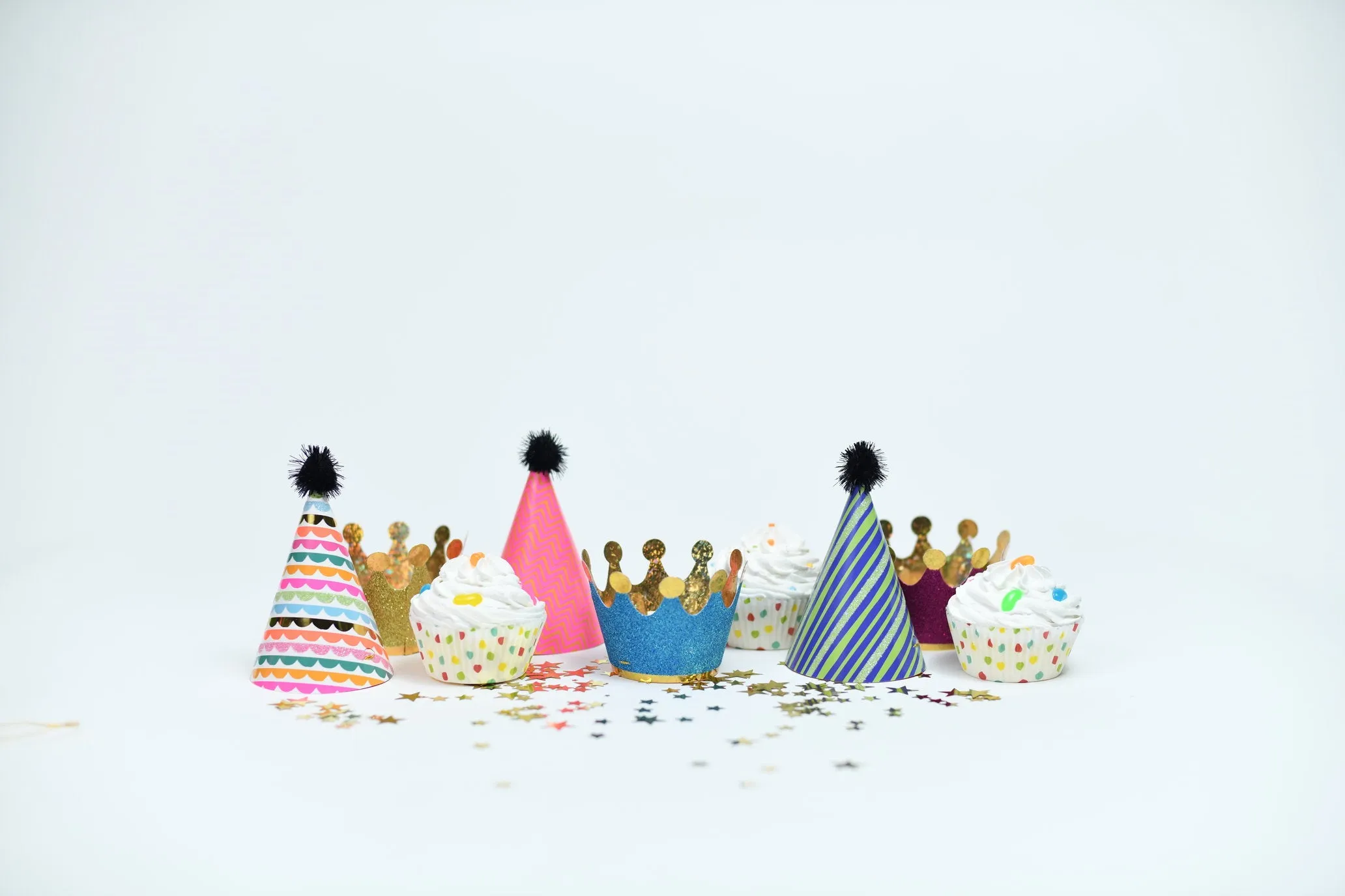 Colorful Mini Party Crowns