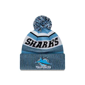 Cronulla Sutherland Sharks Heritage Stripe Beanie with Pom