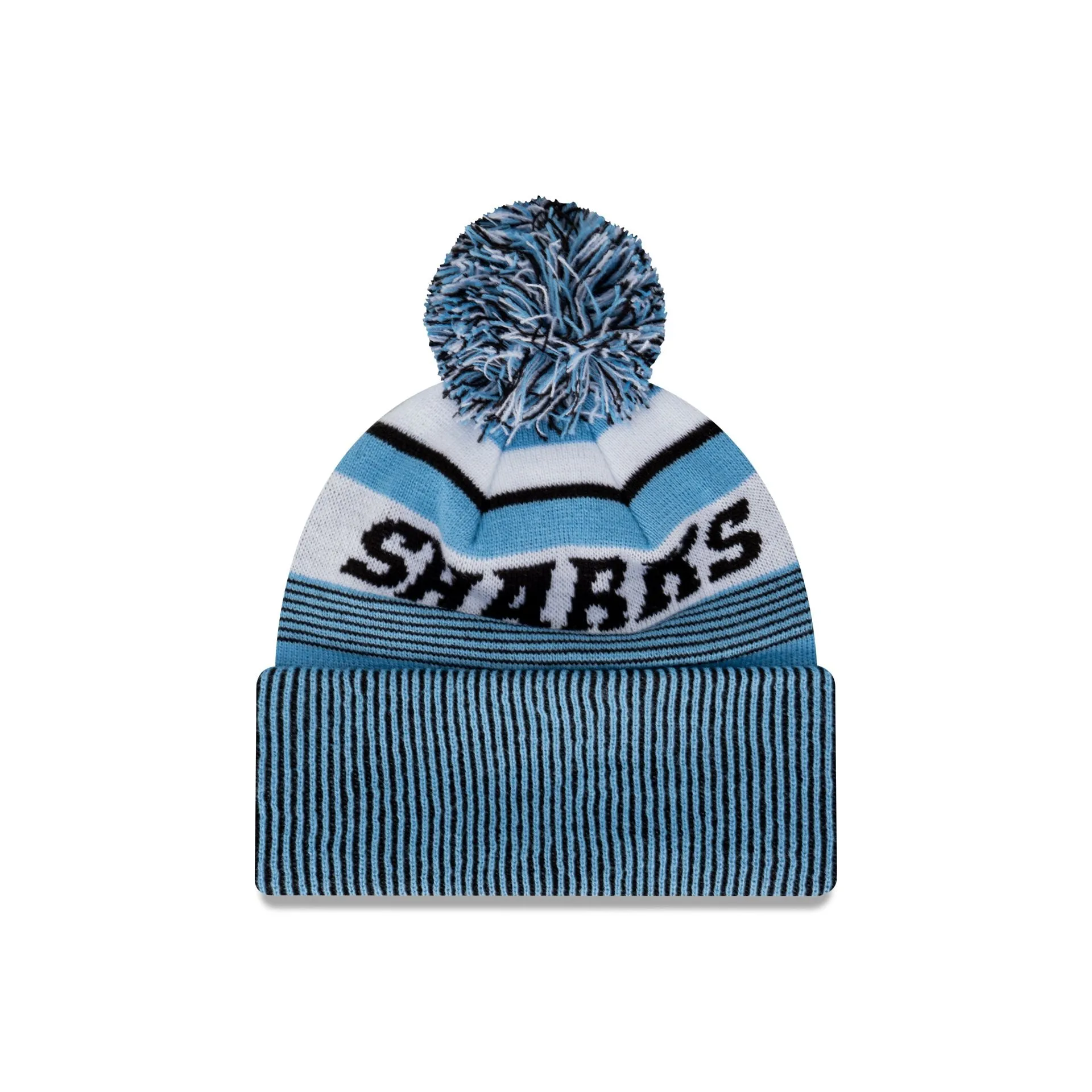 Cronulla Sutherland Sharks Heritage Stripe Beanie with Pom