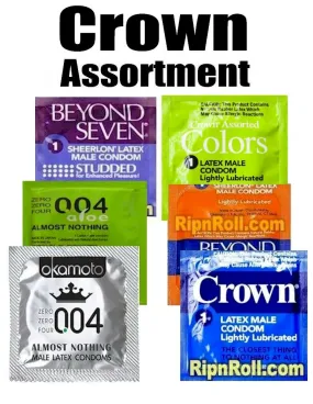 Crown, Beyond Seven Condoms Assortment from RipnRoll.com