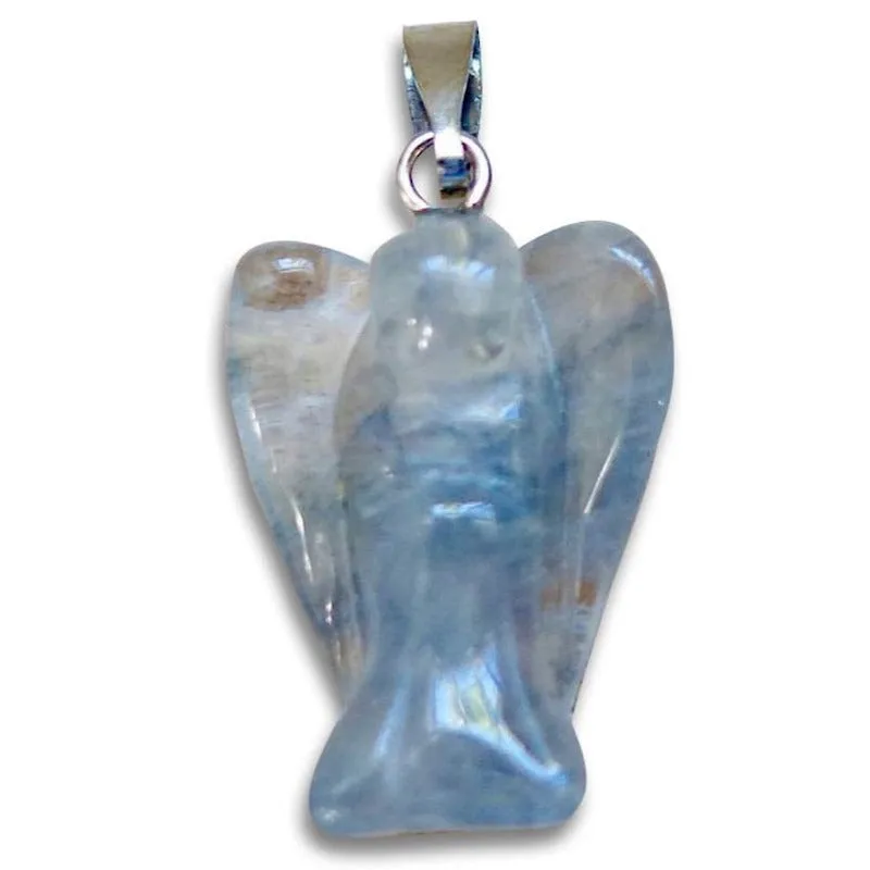 Crystal Guardian Angel Pendant Necklace