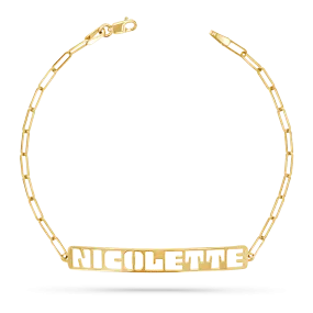 Customizable Cut-Out Name Bracelet