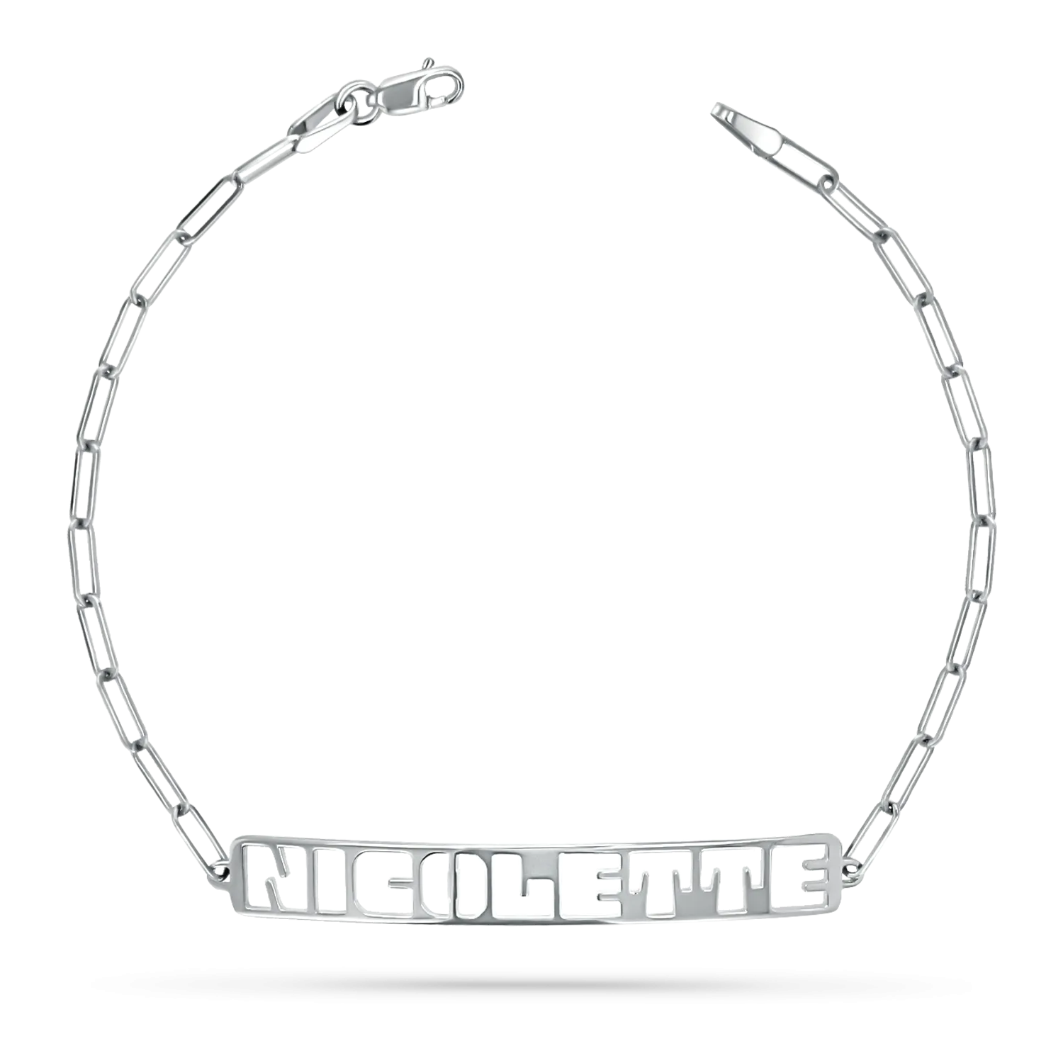 Customizable Cut-Out Name Bracelet