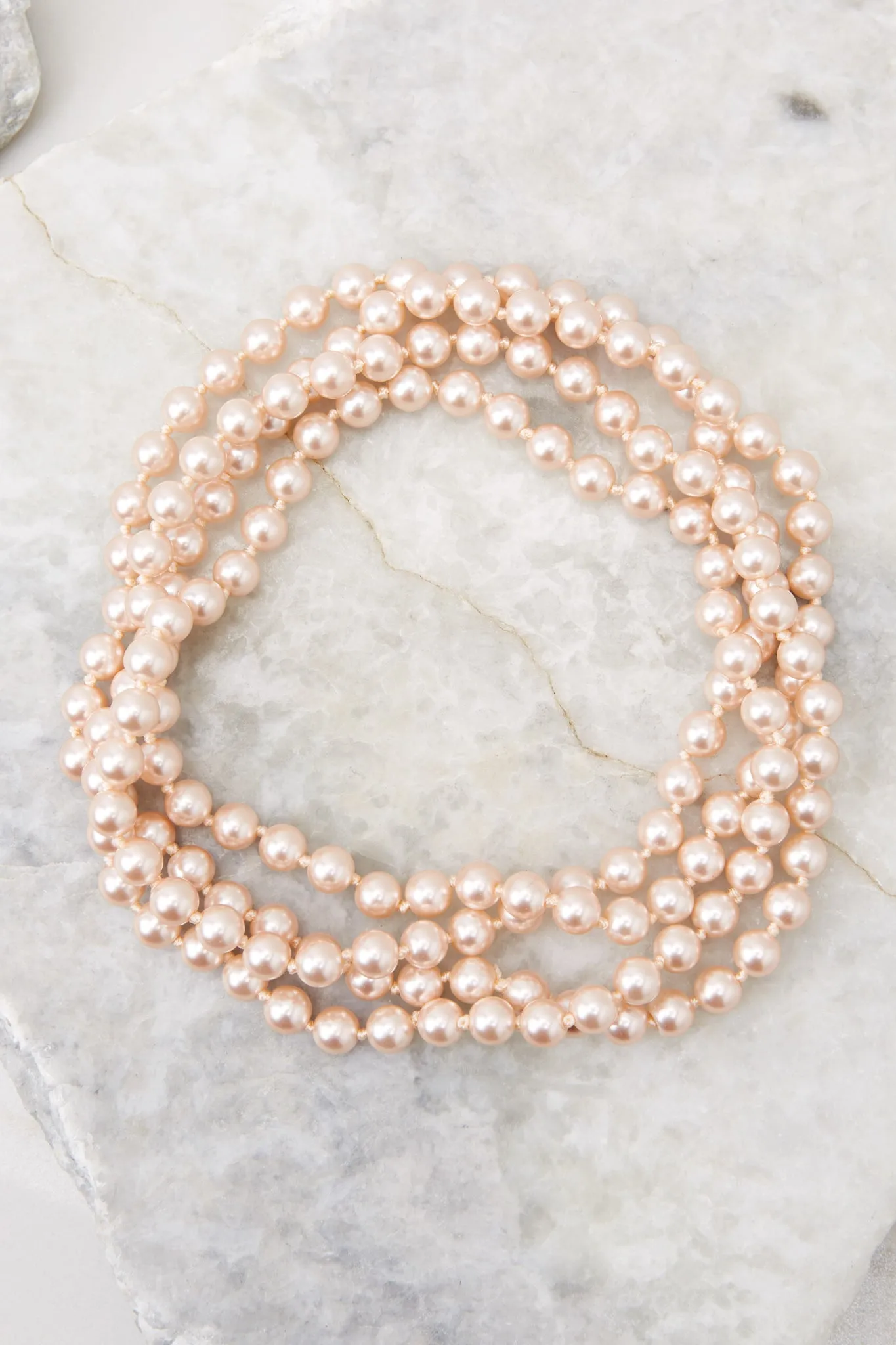 Dainty Lady Pink Pearl Necklace