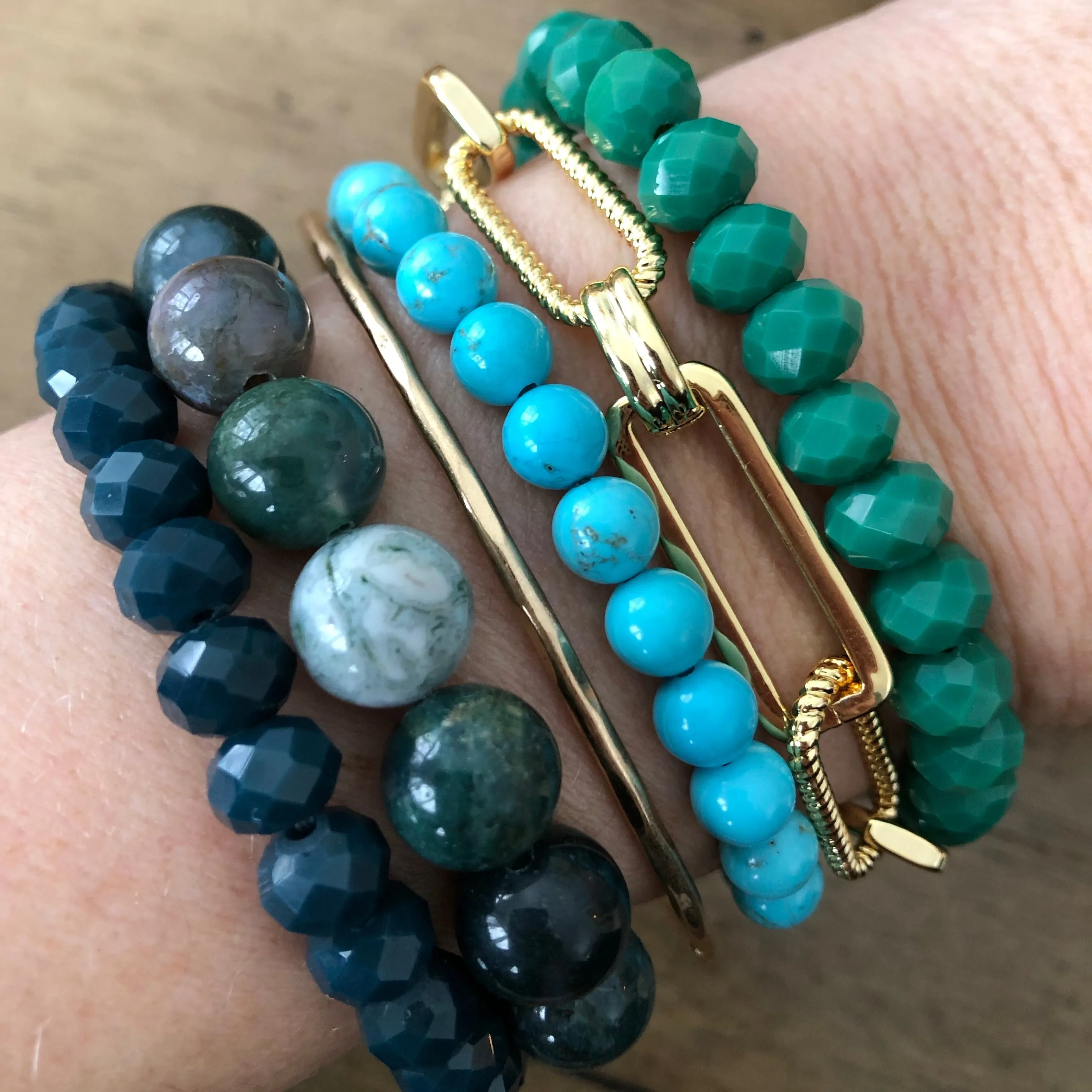 Dark Blue Autumn Bracelet Stack