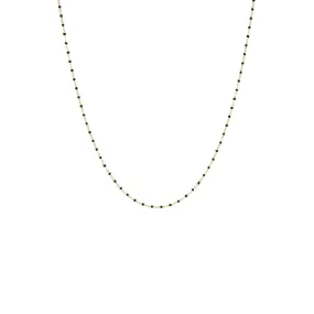 Delicate Beaded Natural Stone Necklace ~ Onyx