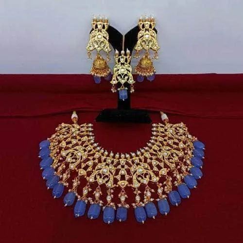 Design Jadau Choker Earring And Teeka Set