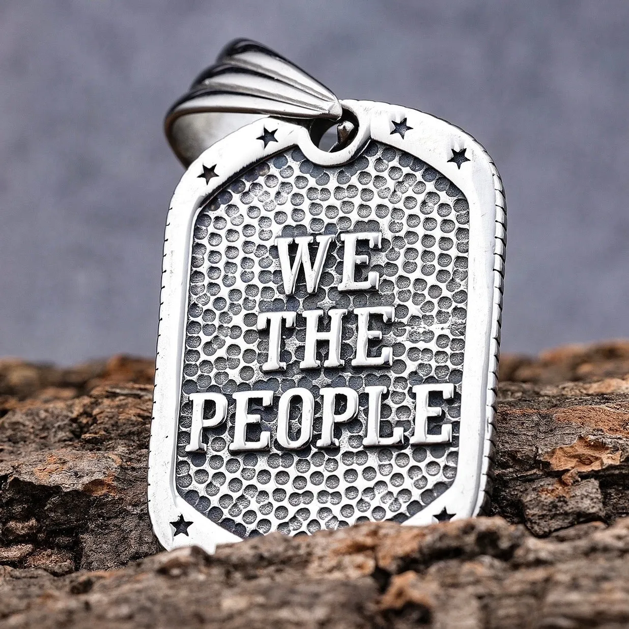 Dog Tag - 1776 "We The People"  Pendant - Necklace (807)