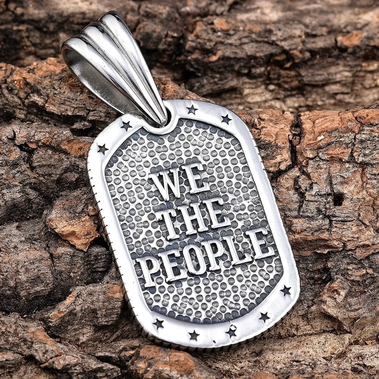 Dog Tag - 1776 "We The People"  Pendant - Necklace (807)