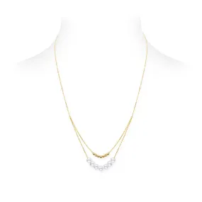 Double Layer Smile Freshwater Pearl Necklace