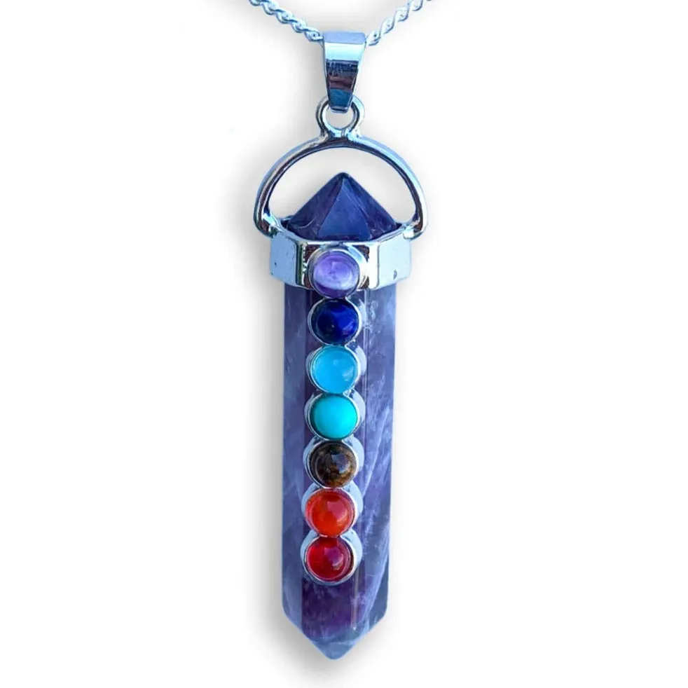 Double Point Chakra Pendant Necklace