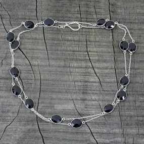 Duduma Majesty Onyx & Silver Necklace