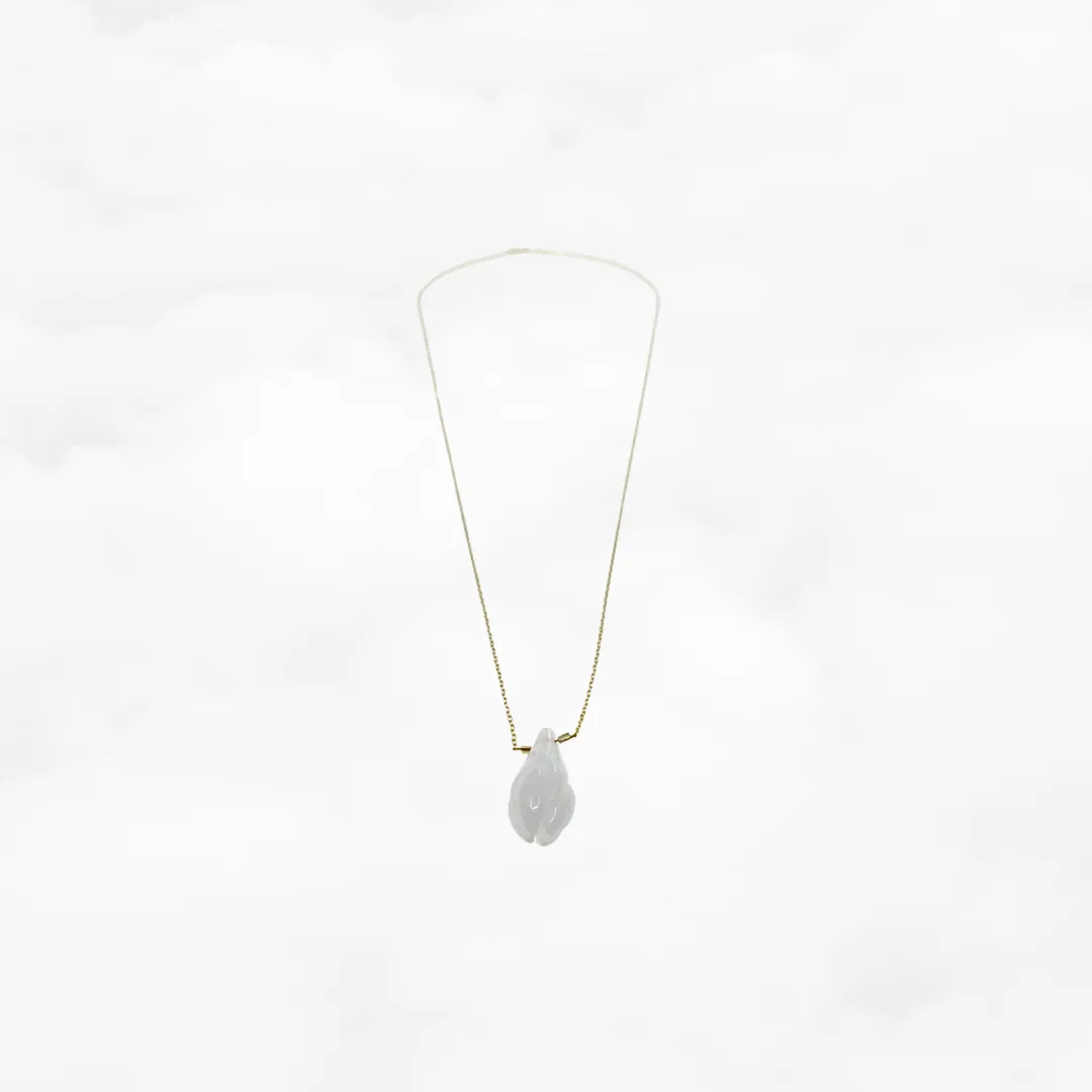 Elf Forest White Quartz Floral Necklace