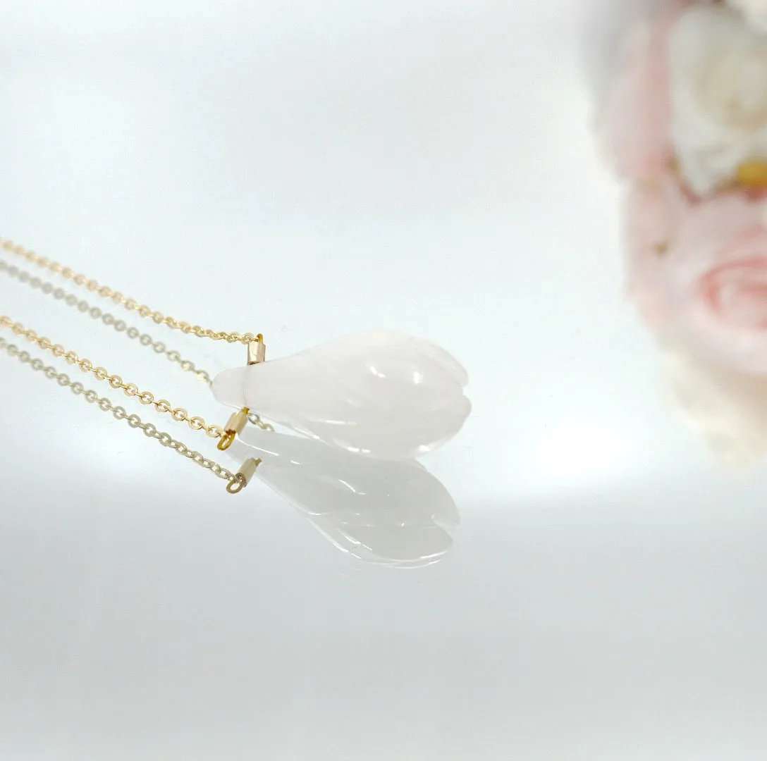 Elf Forest White Quartz Floral Necklace