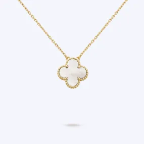 Emmy Mother of Pearl Clover Necklace