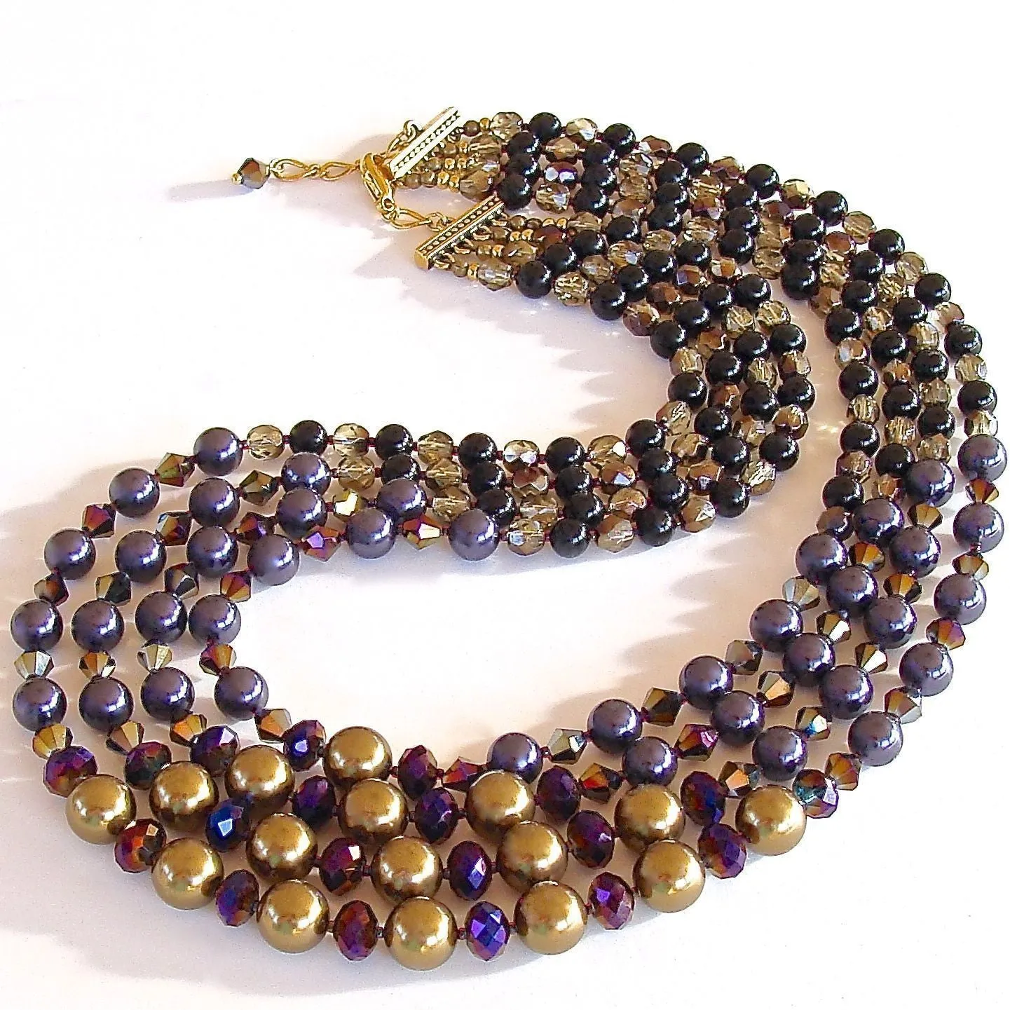 Enchanté: 20.5" Purple Multi Strand Necklace