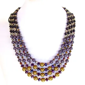 Enchanté: 20.5" Purple Multi Strand Necklace