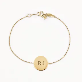 Engravable Disc Bracelet in 10k Gold