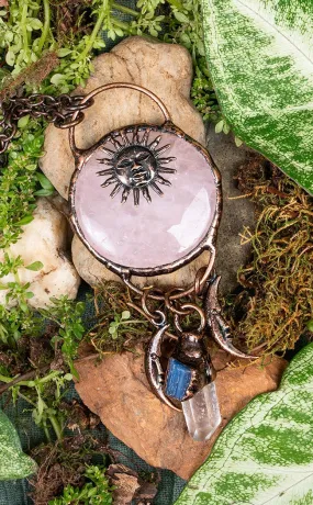 Equilibrium Rose Quartz Crystal Necklace