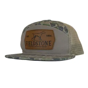 Fieldstone Backwoods Camo Leather Patch Hat