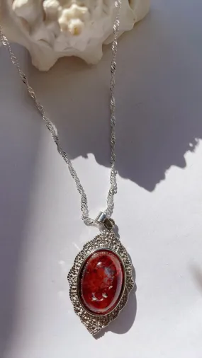 Fire Quartz (Hematoid)  Necklace