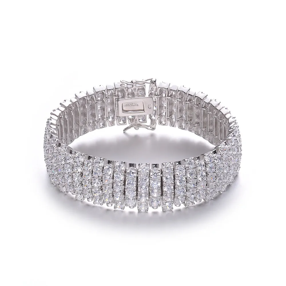 Fleurville White Gold Plated Bracelet