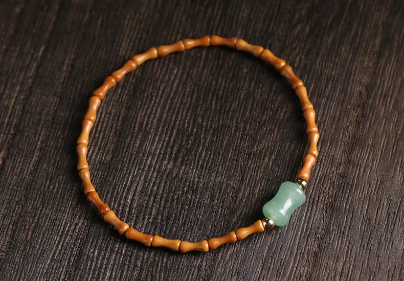 Fortune's Favor Sterling Silver Bracelet with Olive Core and Aventurine Jade