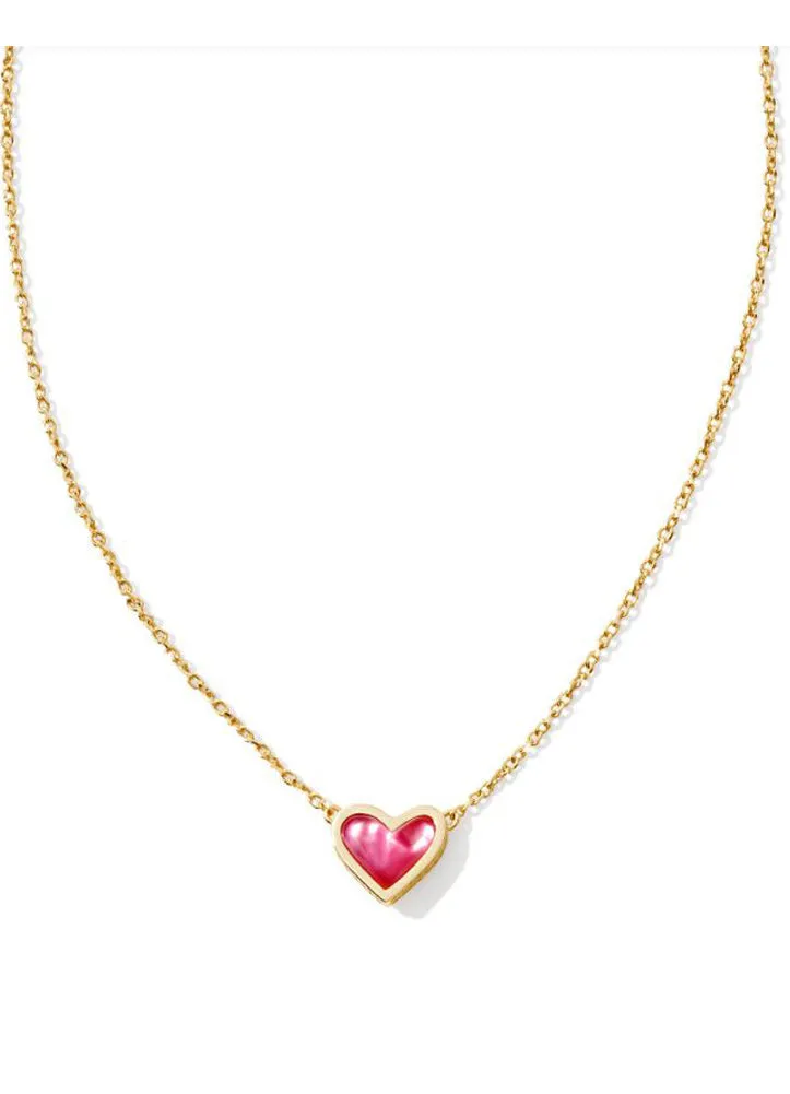 Framed Ari Heart Pendant Necklace Gold Azalea Illusion by Kendra Scott