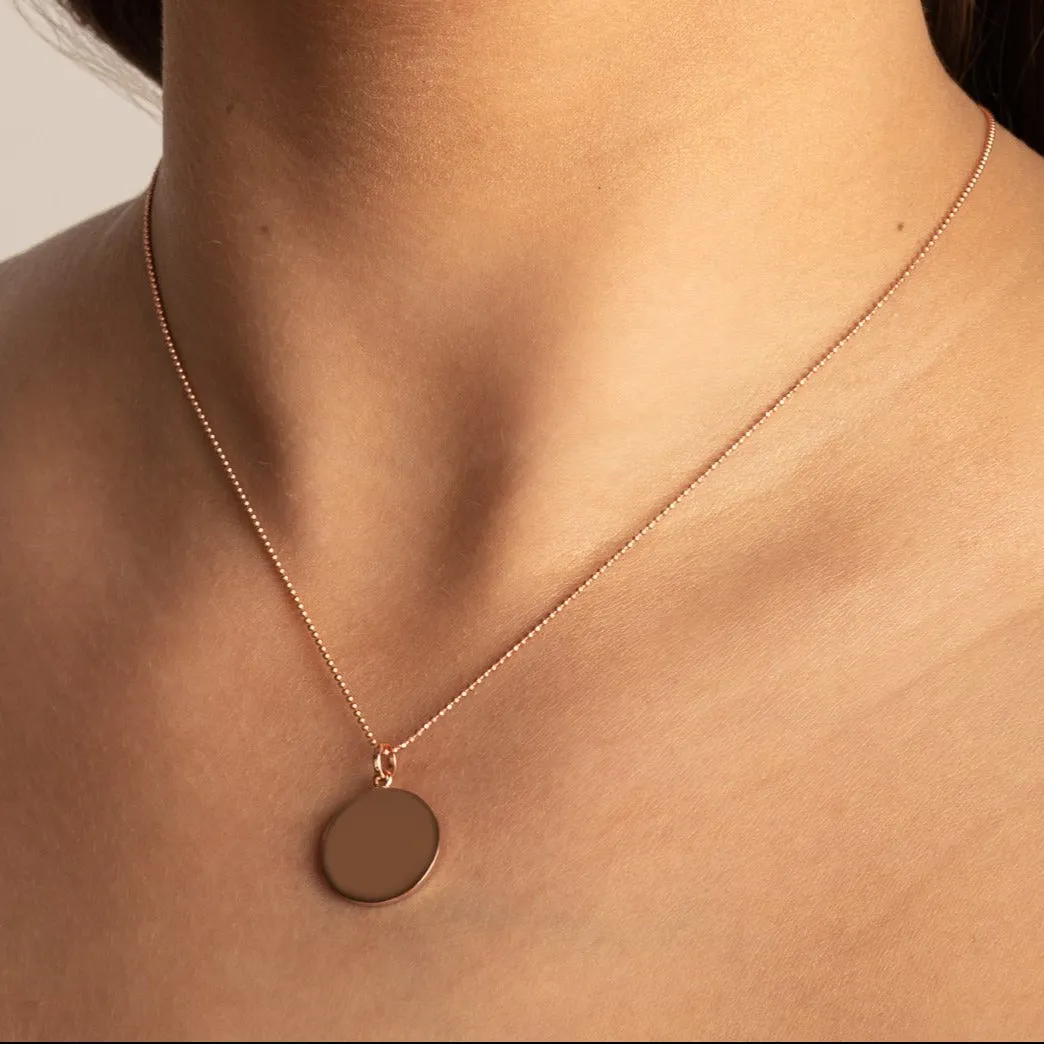 Full Moon Pendant in Rose Gold