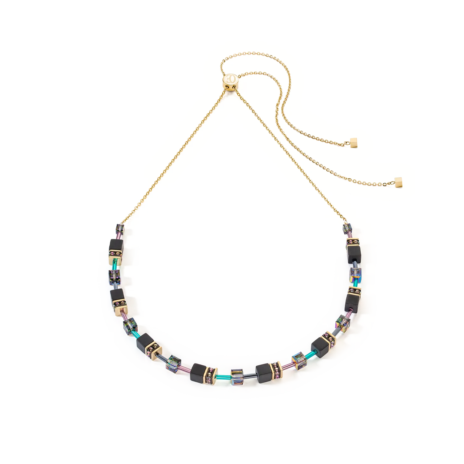 GeoCUBE® Iconic Nature Chain necklace black multicolour