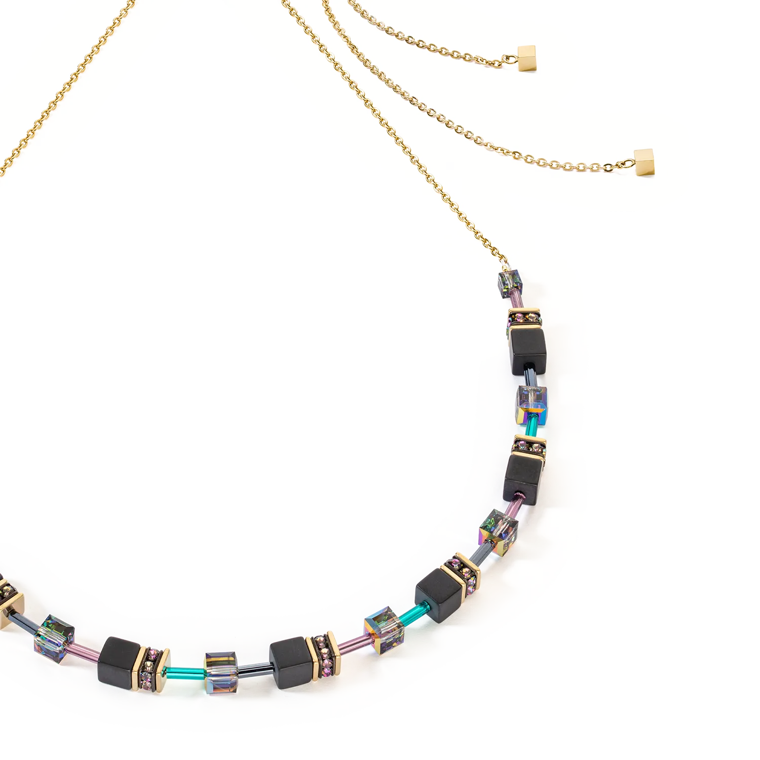 GeoCUBE® Iconic Nature Chain necklace black multicolour