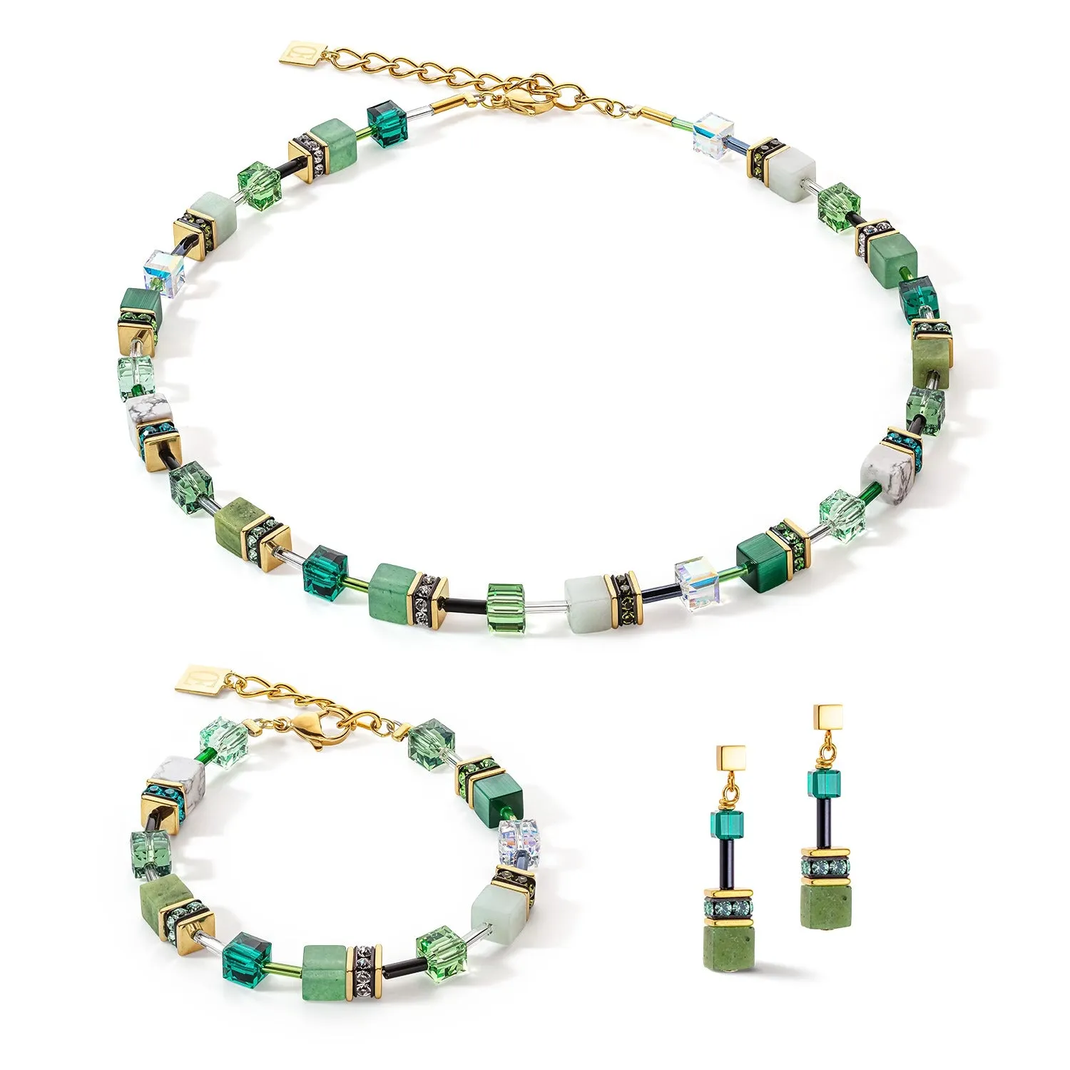 GeoCUBE Iconic Precious Green Necklace