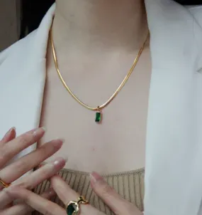 Gold Jewel Pendant Necklace