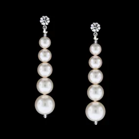 Graduated Pearl Earrings