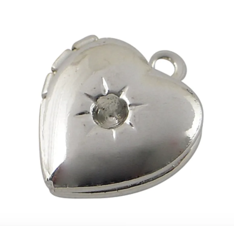 Heart Locket Silver Charm