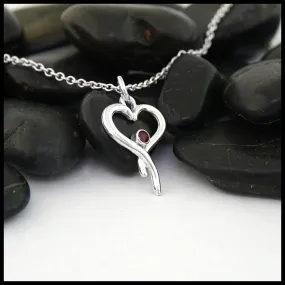 Heart Pendant with Ruby