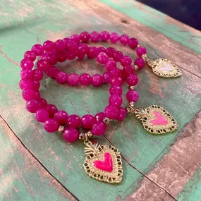 Hot Pink Love Bracelet