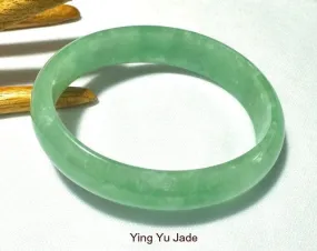 IImperial Green Small Oval Burmese Jadeite Bangle Bracelet 50 mm (BB2998)