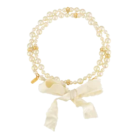 Ivory Pearl Bow Necklace