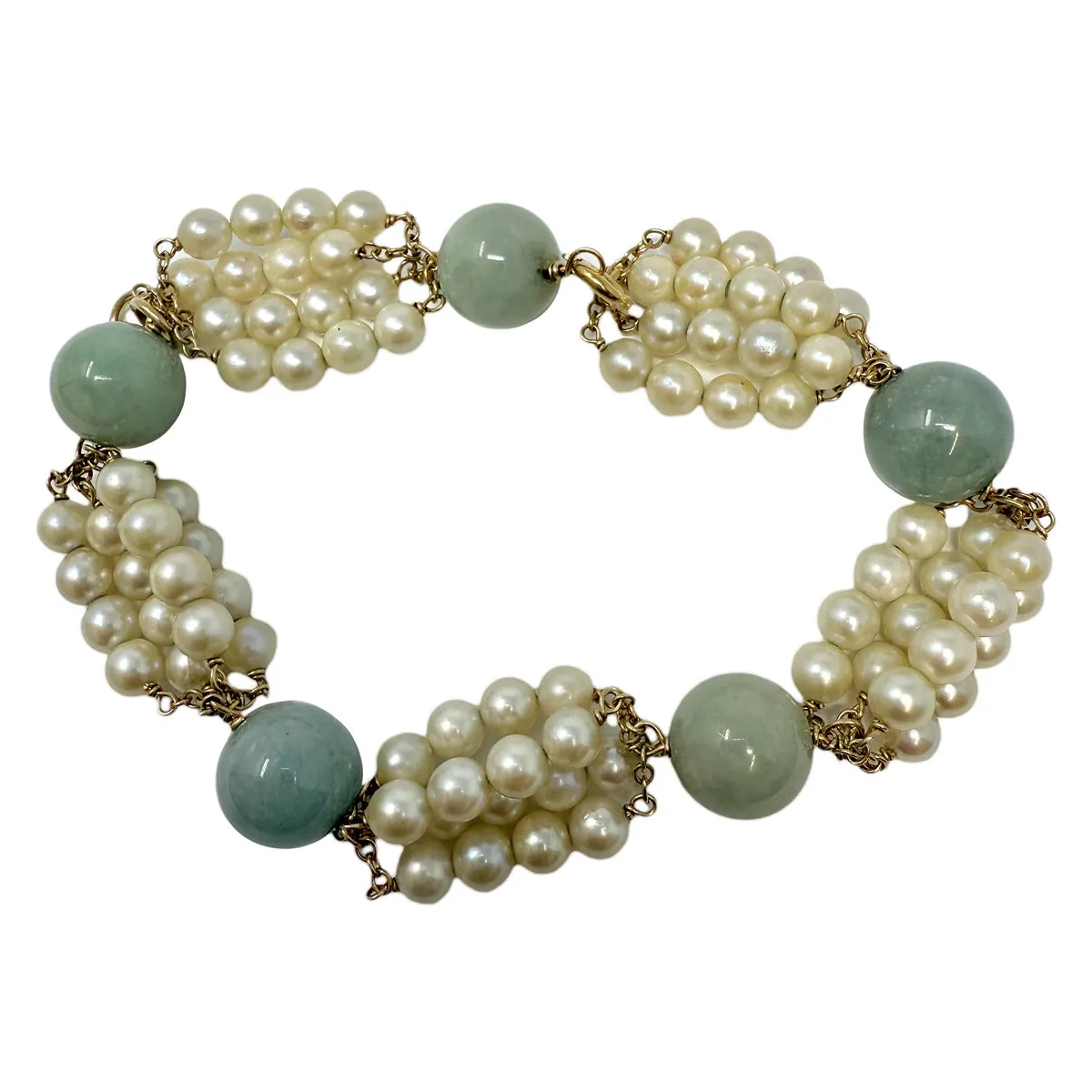 Jade and Pearl Bracelet