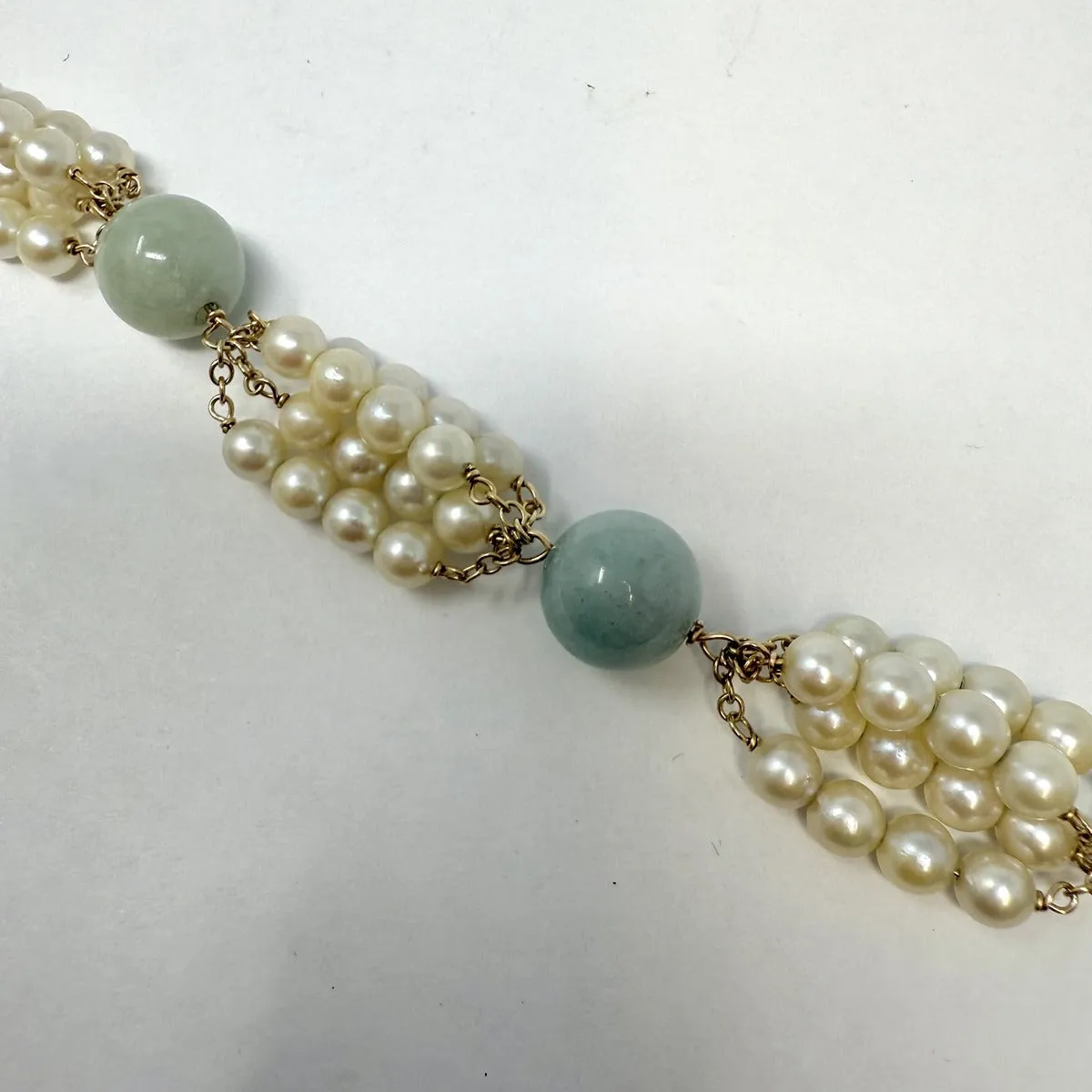 Jade and Pearl Bracelet