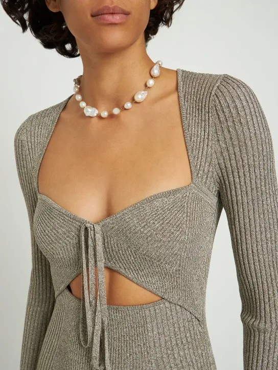 Jil Sander   Grainy 2 pearl necklace 