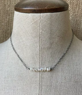 Keishi Pearl Bar Necklace