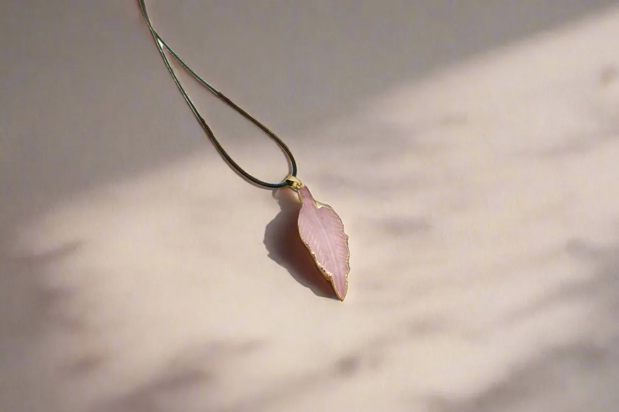 Let Go Rose Quartz Gemstone Necklace – Move Forward with Love