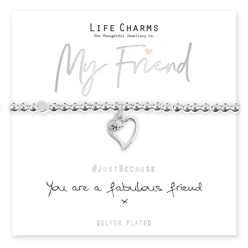 Life Charm Fabulous Friend Heart Bracelet