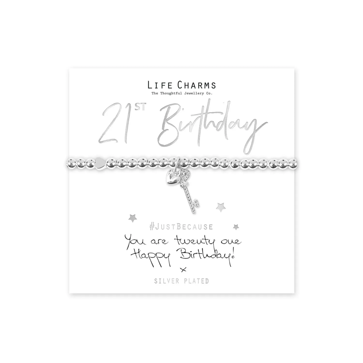 Life Charms "You are 21" Key Bracelet