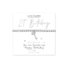 Life Charms "You are 21" Key Bracelet