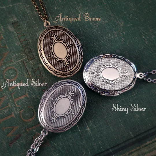 Little Gardeners Lockets in Antiqued Silver or Brass