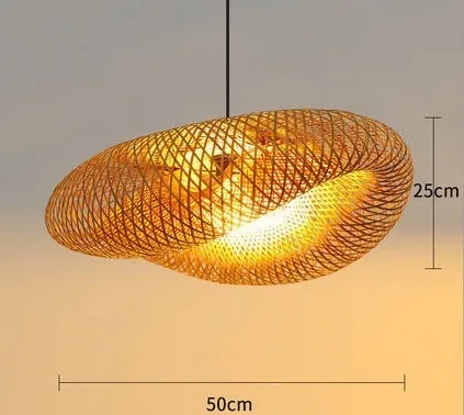 Madhatter Bamboo Weave Straw Hats Pendant Lamp