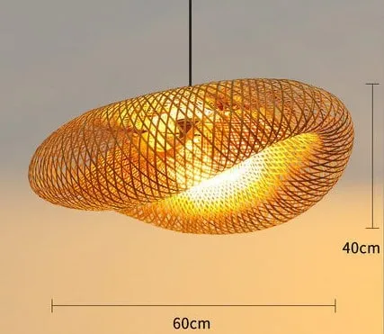 Madhatter Bamboo Weave Straw Hats Pendant Lamp